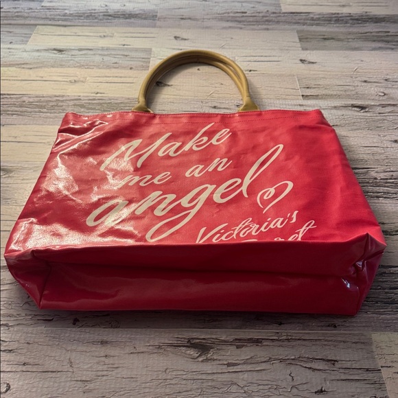 Victoria's Secret Make Me An Angel Vinyl Pink Weekender Tote Bag - Picture 6 of 10